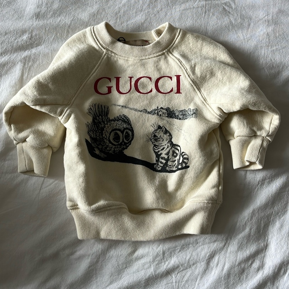Gucci Baby Sweat-shirt 6-9M beige with tag
